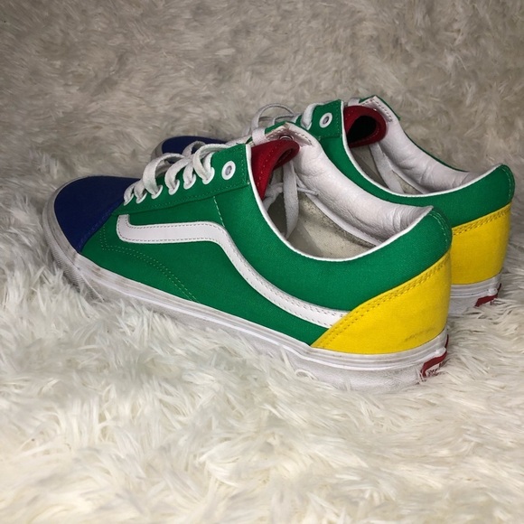 Color-block Vans with Red, Green, and Blue Accents size 11.5 - Picture 2 of 15